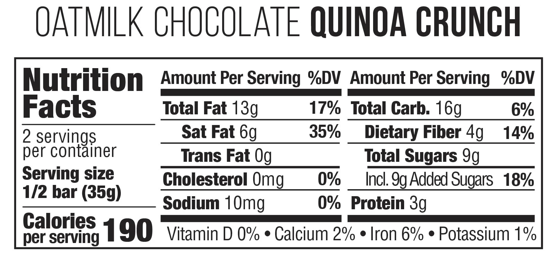 Oat Milk Chocolate Bar - Quinoa Crunch - Image 4